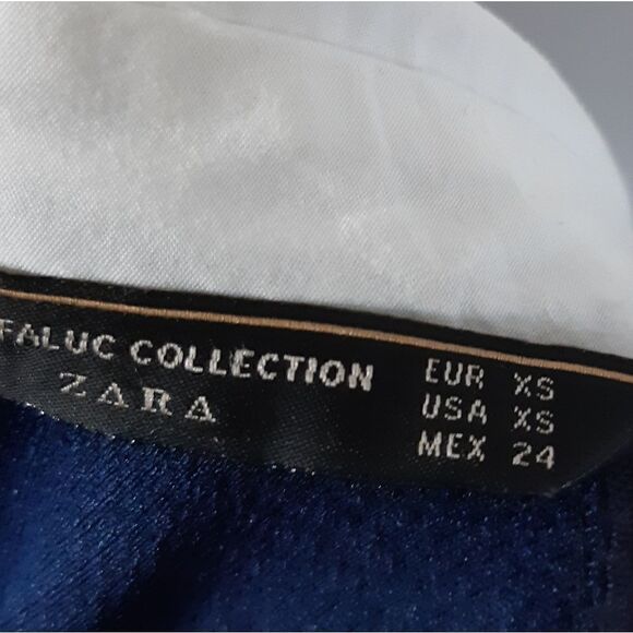 Zara Trafaluc Navy Cutout Collar Mini Dress - Picture 2 of 10